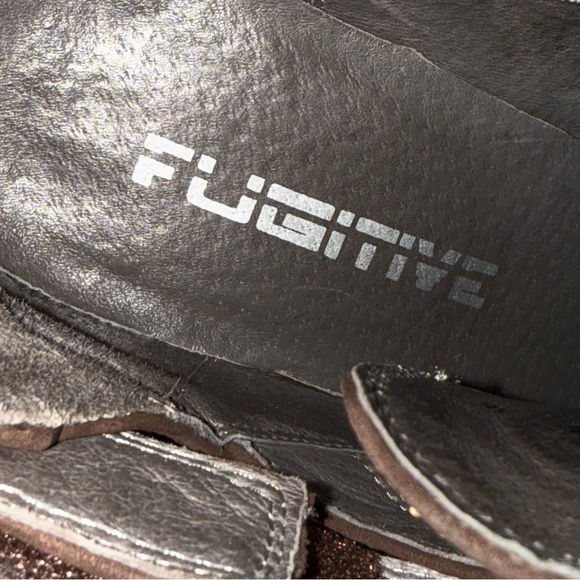 FUGITIVE Brown Suede Leather Boots Booties Heeled Heels - Picture 13 of 13